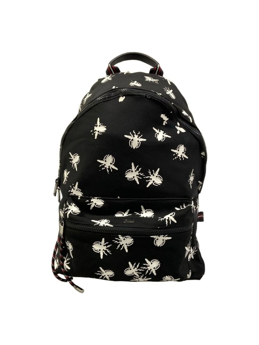 Dior Homme Backpack Black White Red Bee Leather